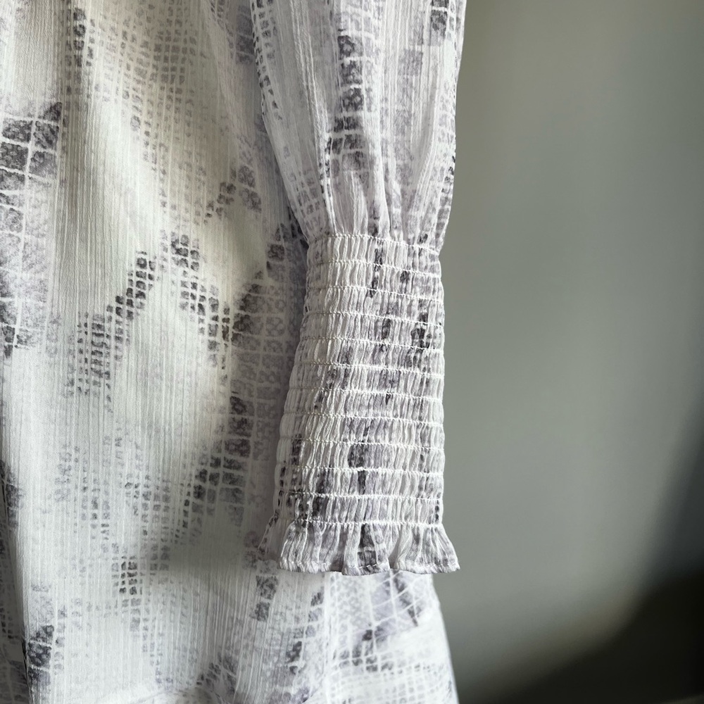 White House Black Market Snake Print Blouson Dress - Picture 5 of 12